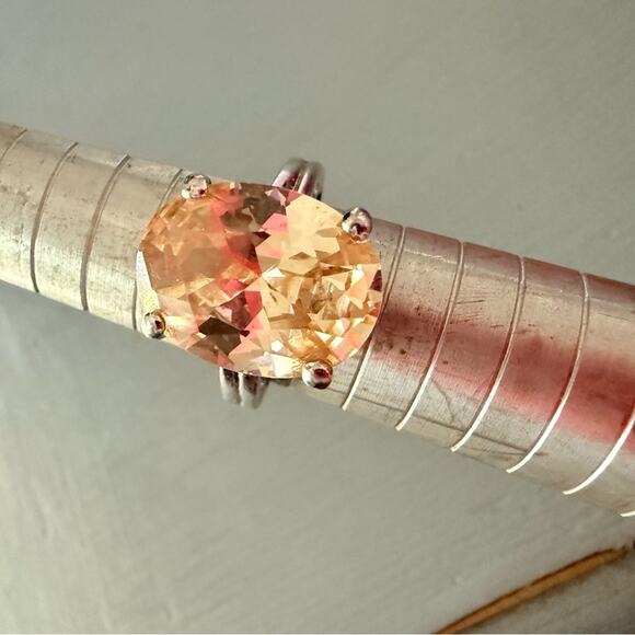 925 Sterling Silver Champagne Ring Size 7 - Picture 8 of 12